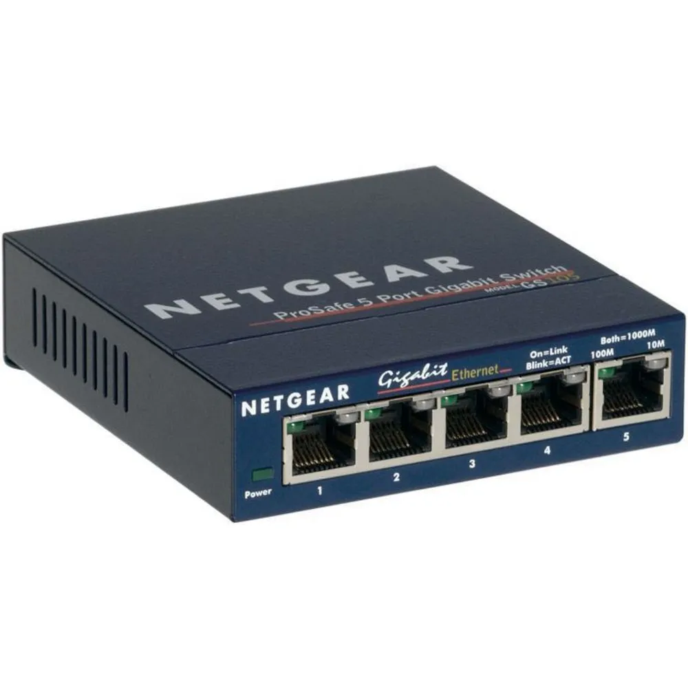 NETGEAR GS105GE LAN Switch 5 Port Netzwerk Switch (Plug-and-Play ...