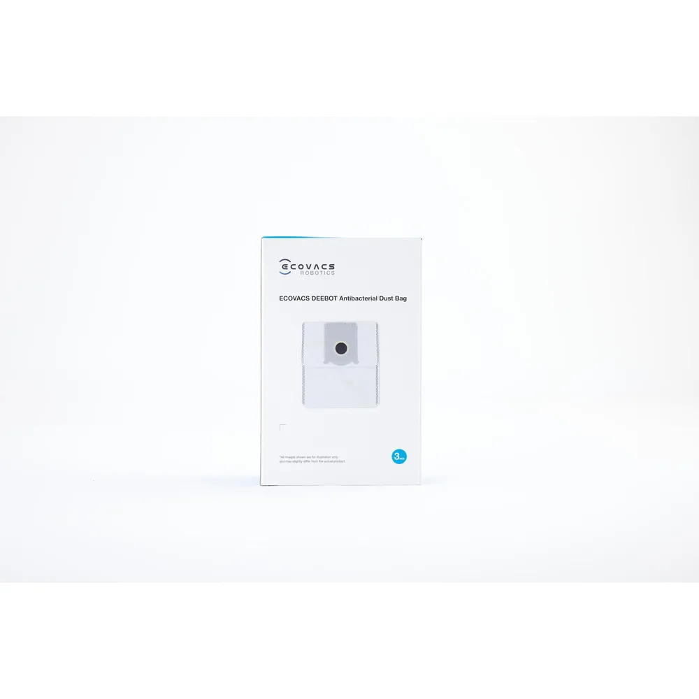 ECOVACS 3L Antibakterielle Staubbeutel Für DEEBOT X2 Omni All-in-One-Station – 3er-Pack, Originalzubehör, Weiß