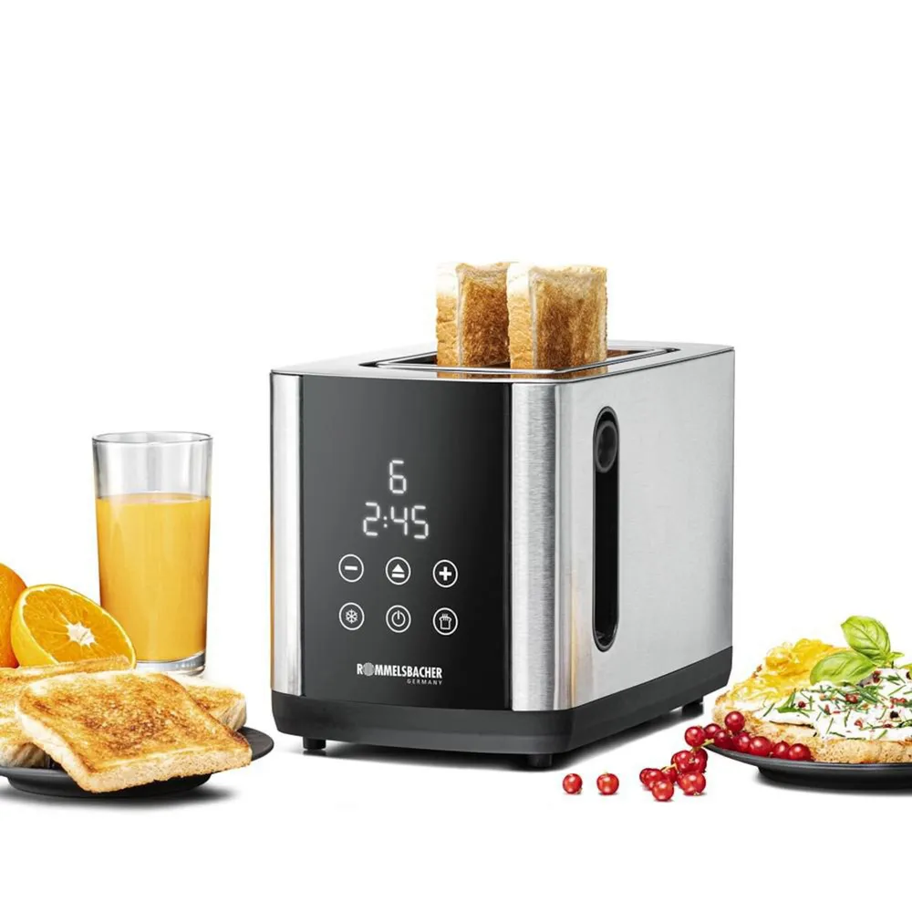 Rommelsbacher TO 850 Toaster 2 Schlitze Edelstahl
