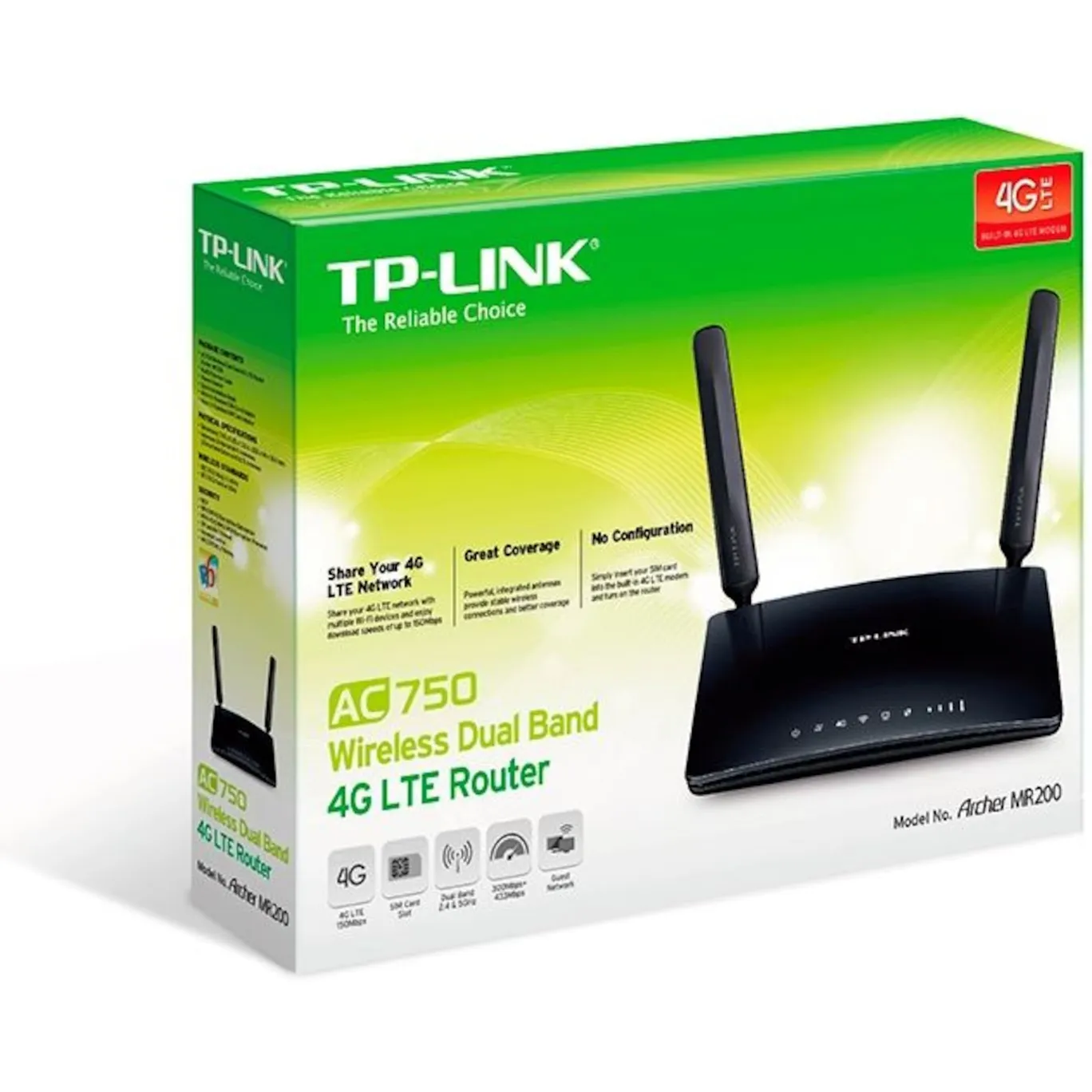 TP-Link Archer MR200 4G LTE Router, AC750 Dual Band WLAN (Neu (gemäss