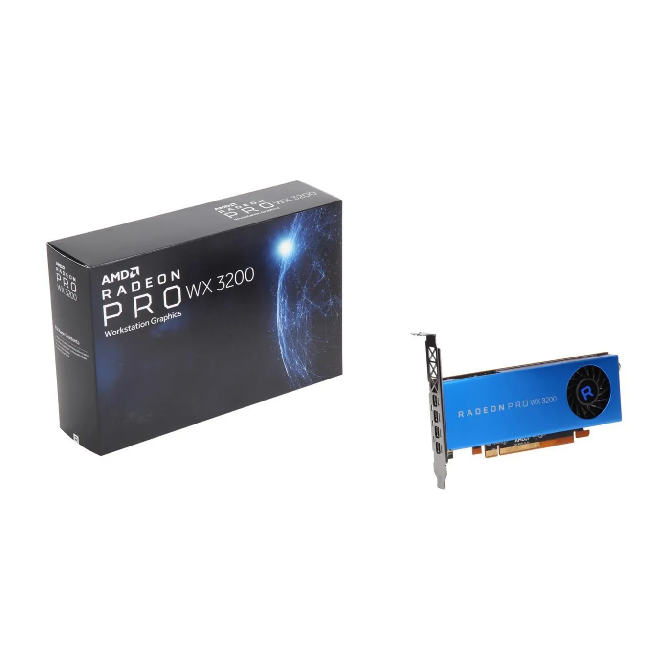 AMD Radeon Pro WX3200 4GB GDDR5 PCIe Workstation Grafikkarte 4x