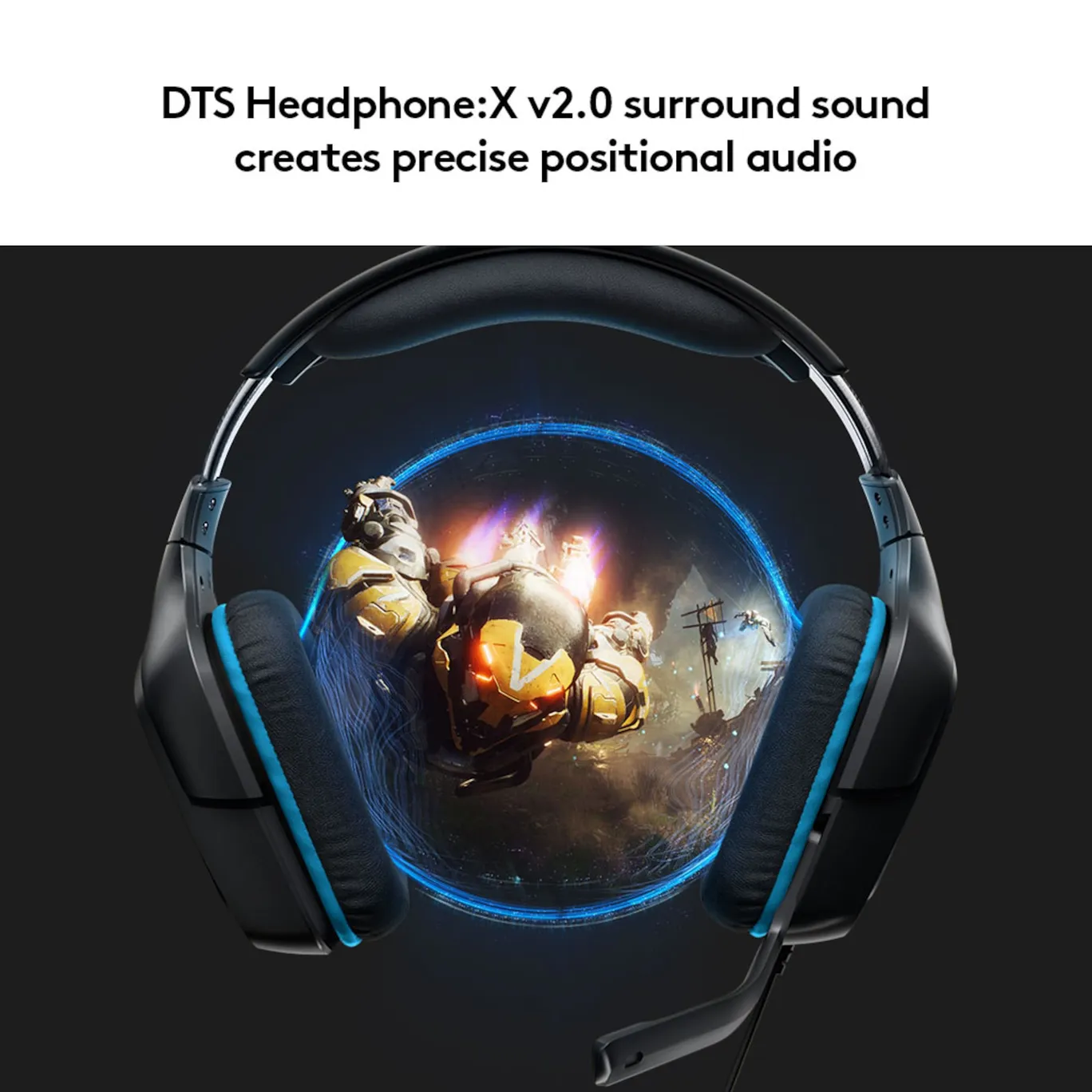 Logitech G432 Gaming Headset, 3,5mm Klinke, USB-A-DAC-Wandler,