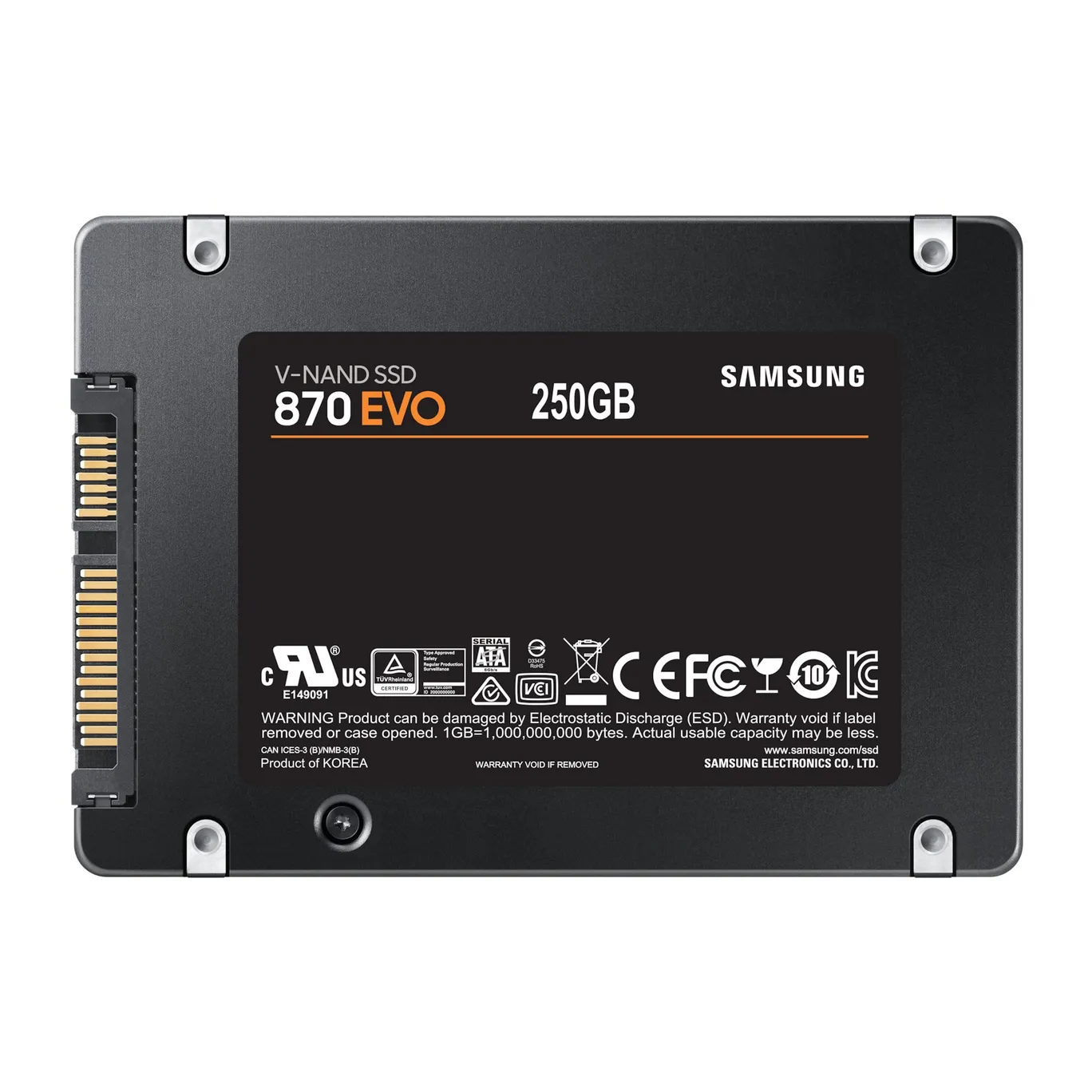 Samsung 870 EVO Interne SATA SSD 250 GB 2.5zoll