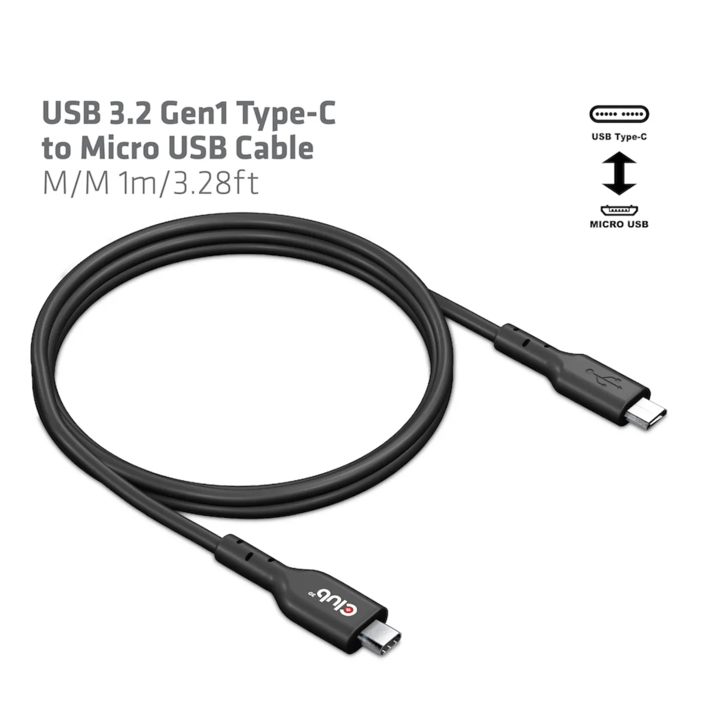 Cable Matters USB B Auf USB C Kabel 1m In Schwarz