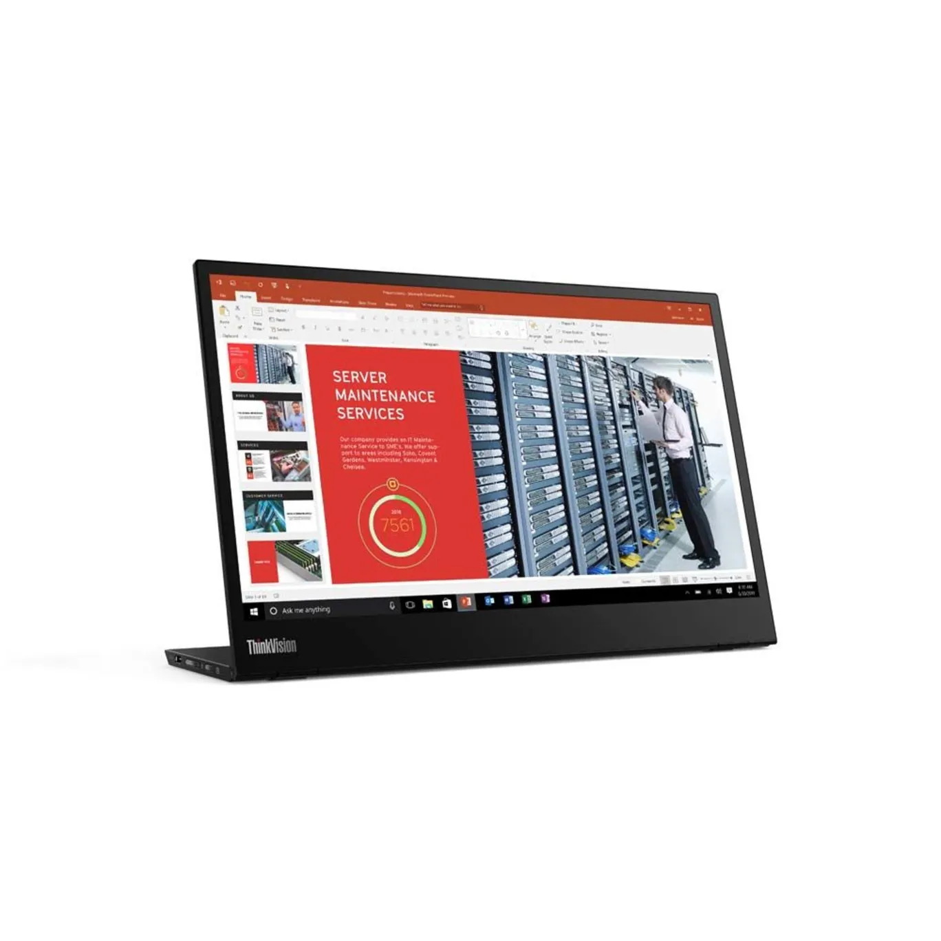 Lenovo ThinkVision M15 15.6 Zoll Full HD IPS LED 16:9 60 Hz Monitor