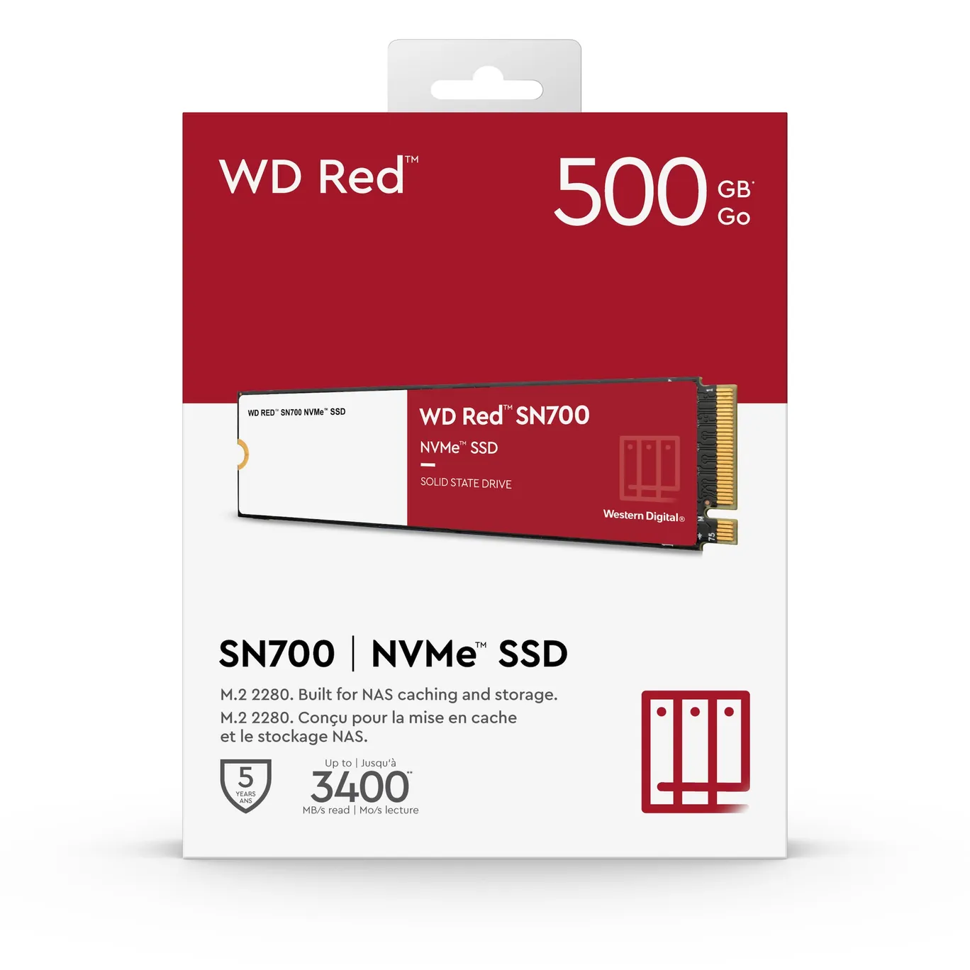 WD Red SN700 NAS NVMe SSD 500 GB M.2 2280 PCIe 3.0