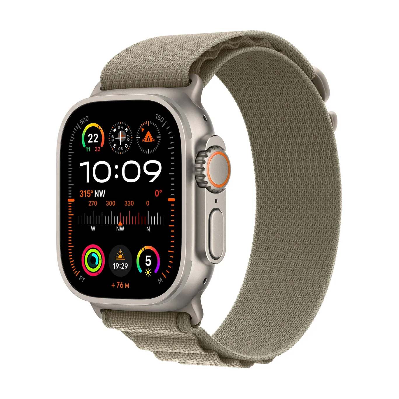 Apple Watch Ultra 2 LTE 49mm Titanium Alpine Loop Olive large MRF03FD A