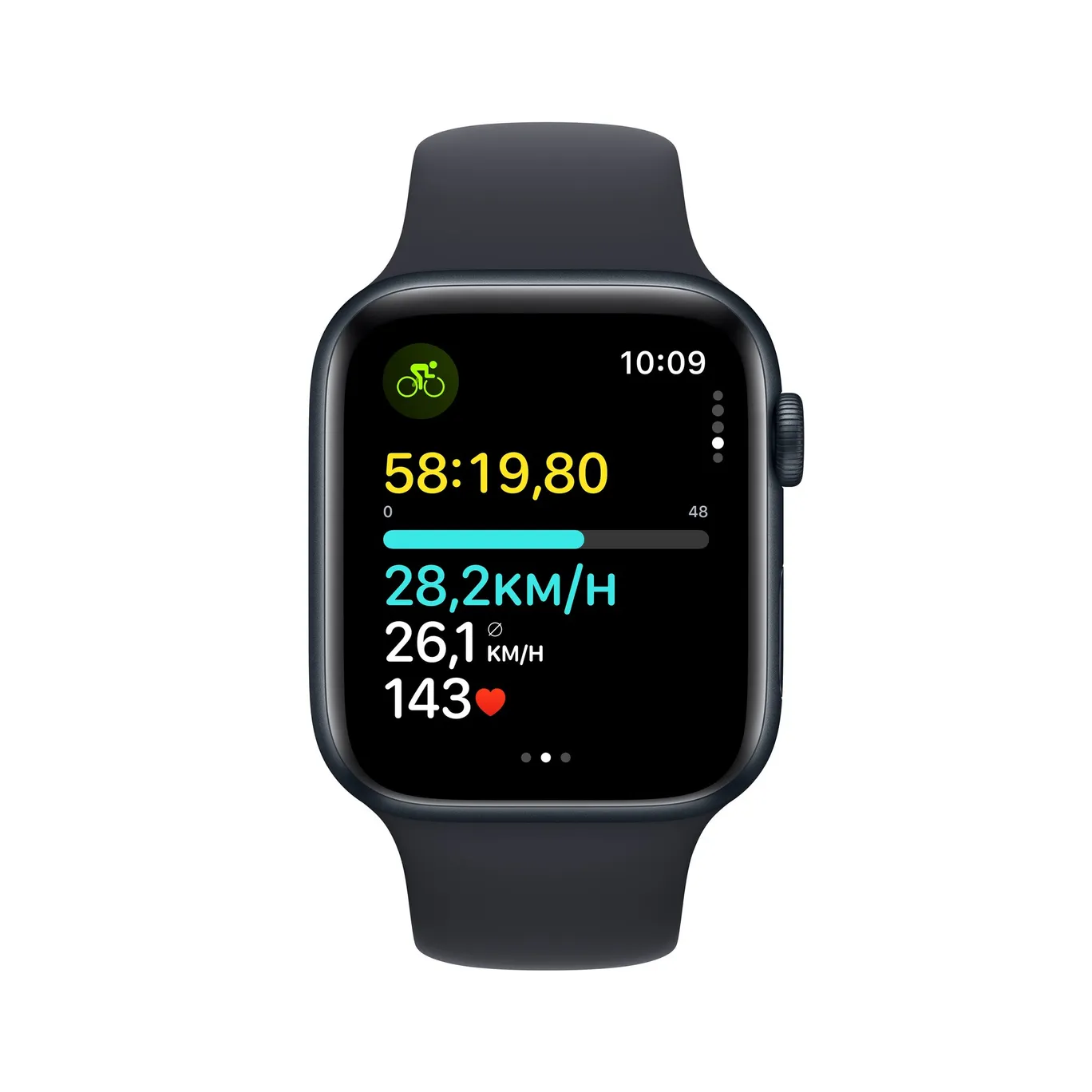 Apple Watch SE 2. Gen GPS 44mm Alu Mitternacht Sportarmband Mitternacht M L