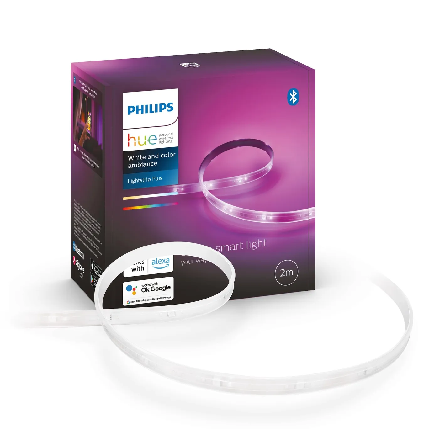 Philips Hue Lightstrip Plus Set 2m Basis + 1m Verlängerung + Hue 
