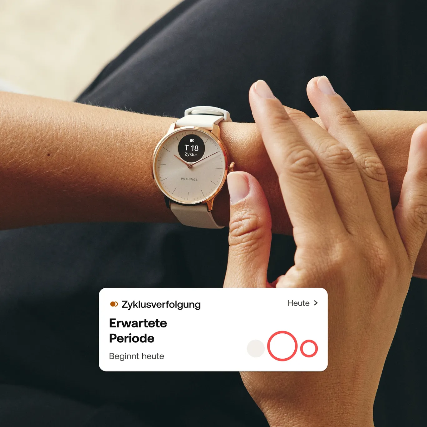 Withings ScanWatch Light schwarz Herzfrequenzmessung