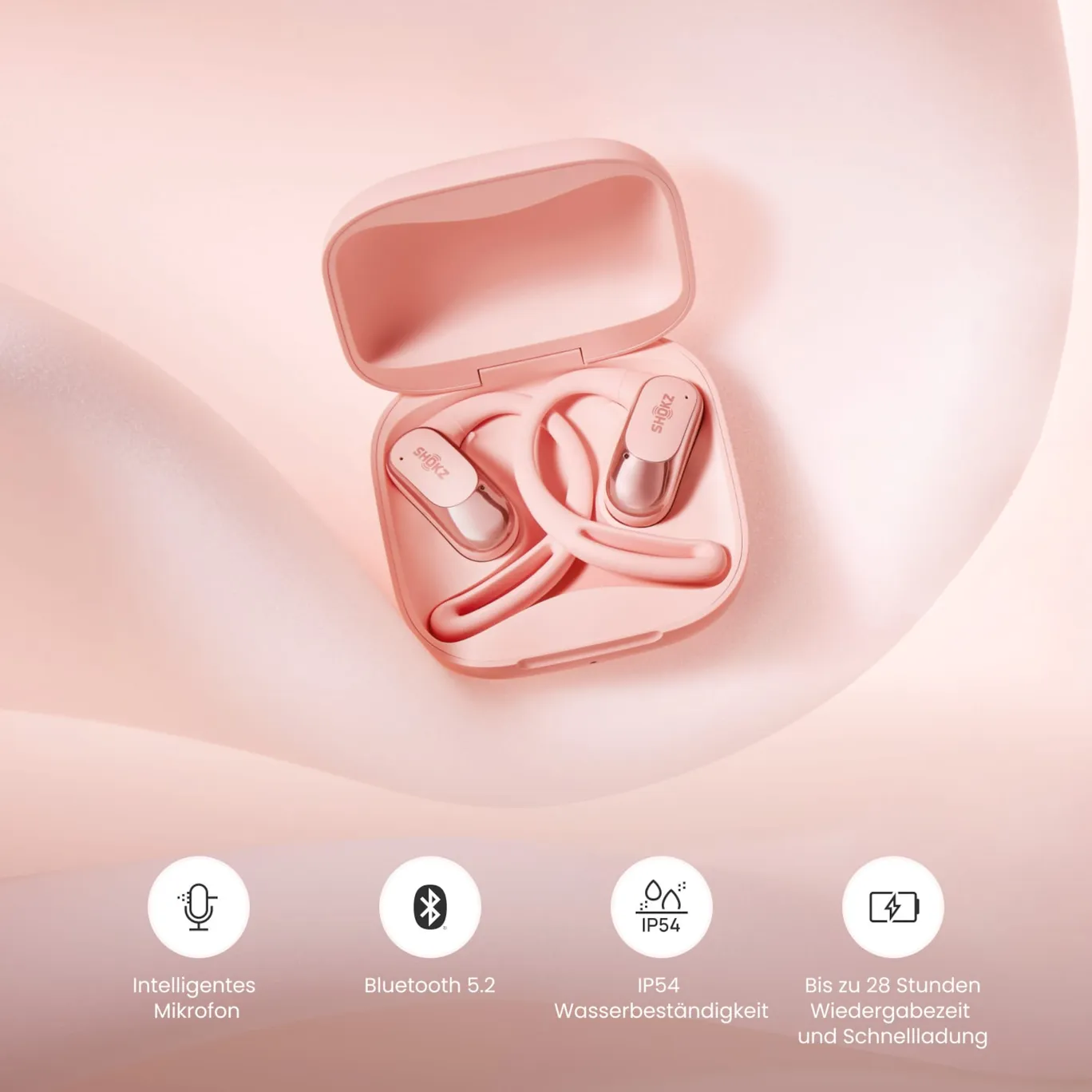 Shokz OpenFit Air True-Wireless Open-Ear-Kopfhörer Pink
