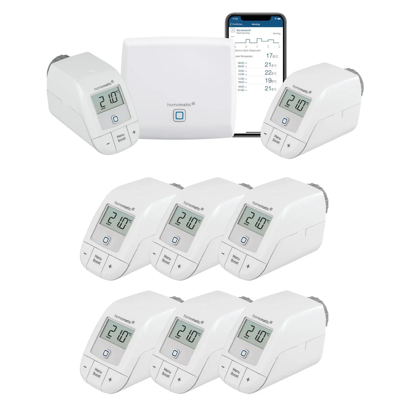 Homematic IP Access Point + Heizkörperthermostat hot 3er Set