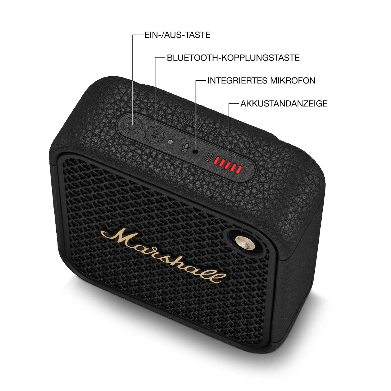 Marshall WILLEN II Bluetooth Lautsprecher black&brass