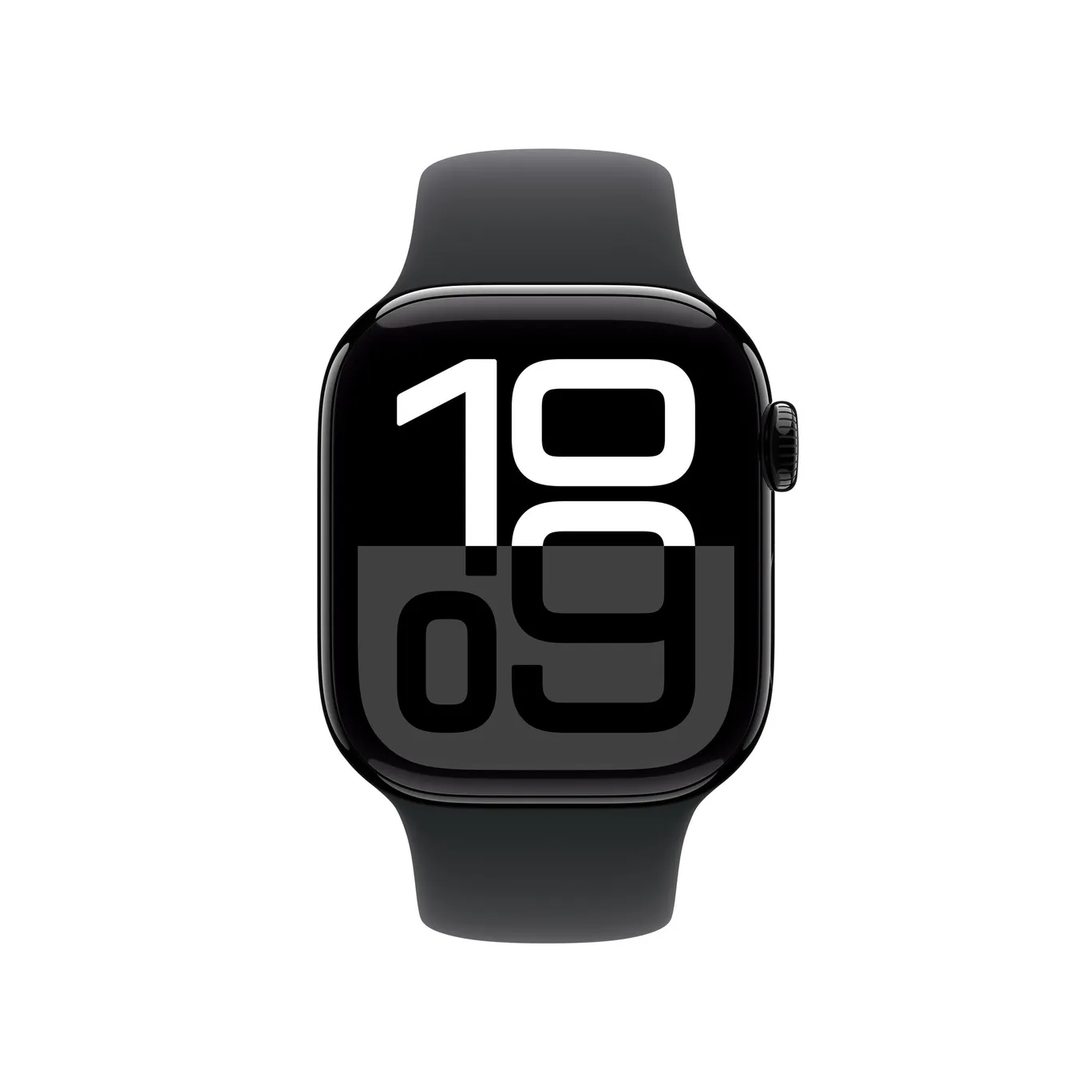 Apple Watch Series 10 GPS 42mm Aluminium Jet Black Sportarmband schwarz M L
