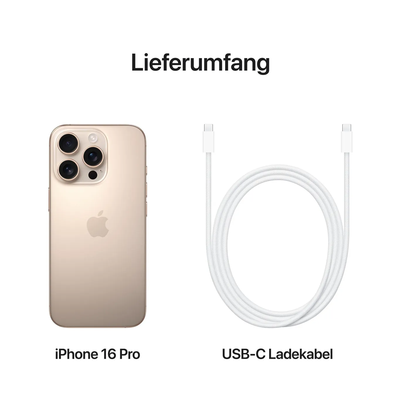 Apple iPhone 16 Pro 256 GB Titan Wüstensand MYNK3ZD/A