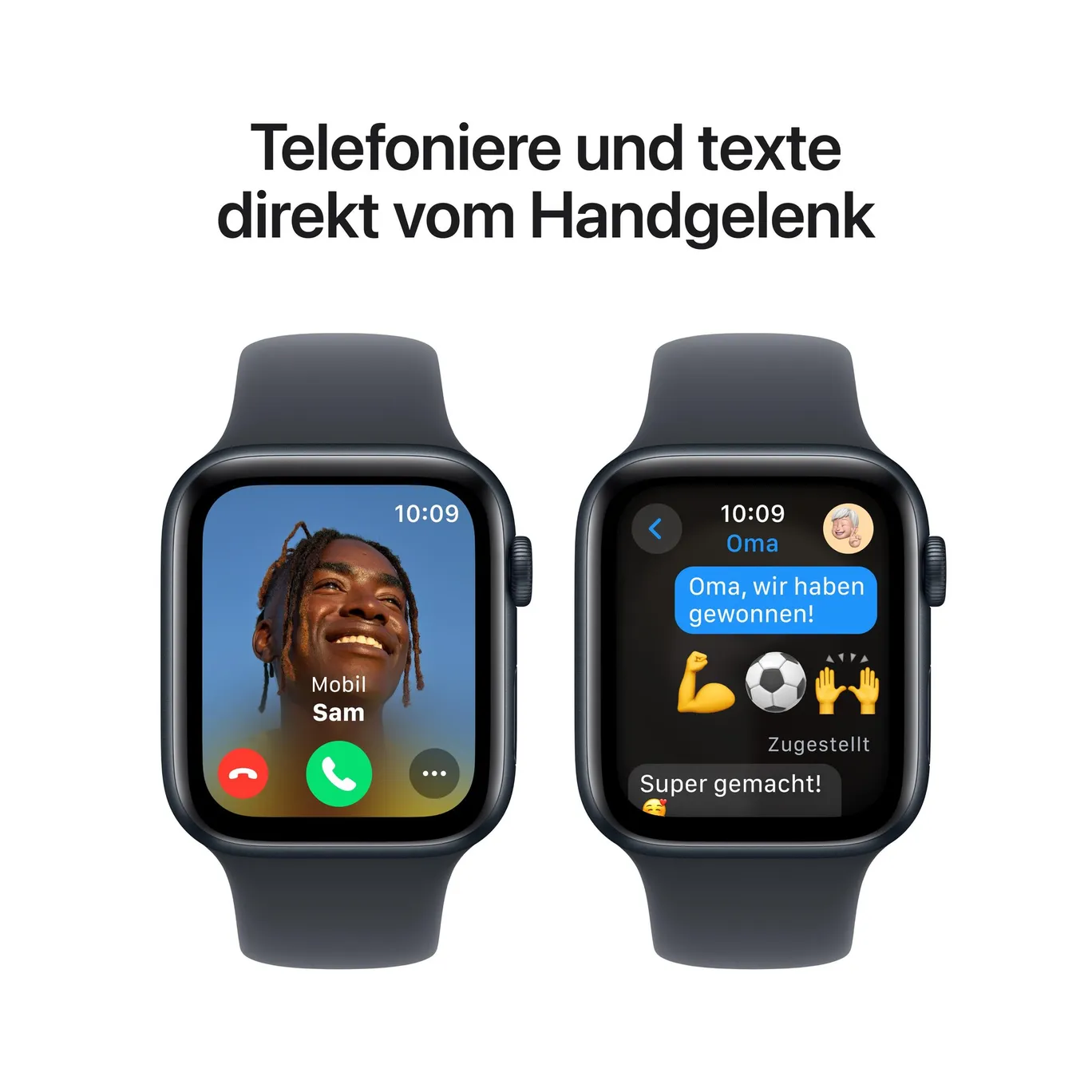 Apple Watch SE GPS 44mm Alu Mitternacht Sportarmband Mitternacht M L