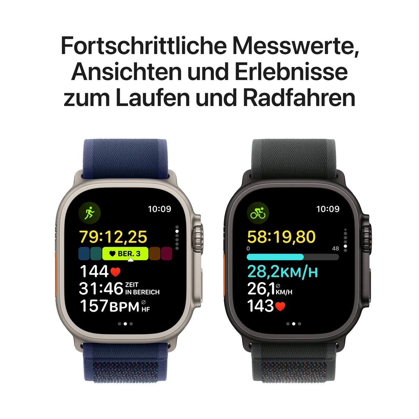 Apple Watch Ultra 2 LTE 49mm Titanium Natur Gehäuse mit blauem Trail  Armband