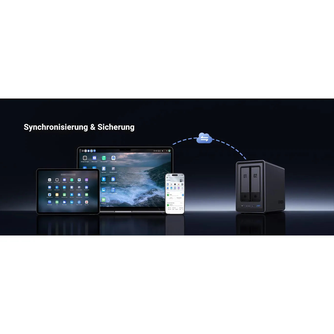 UGREEN NASync DXP2800 NAS System 2-Bay 8TB inkl. 2x WD WD40EFPX