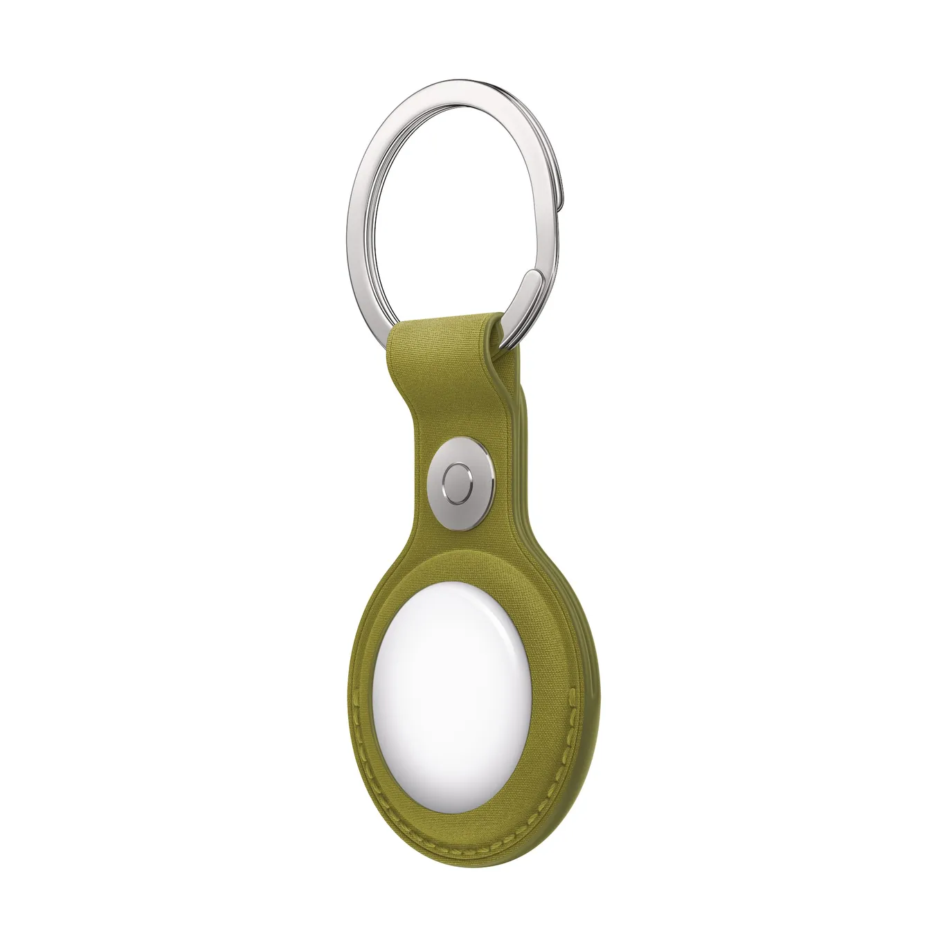Apple AirTag FineWoven Key Ring Chartreuse