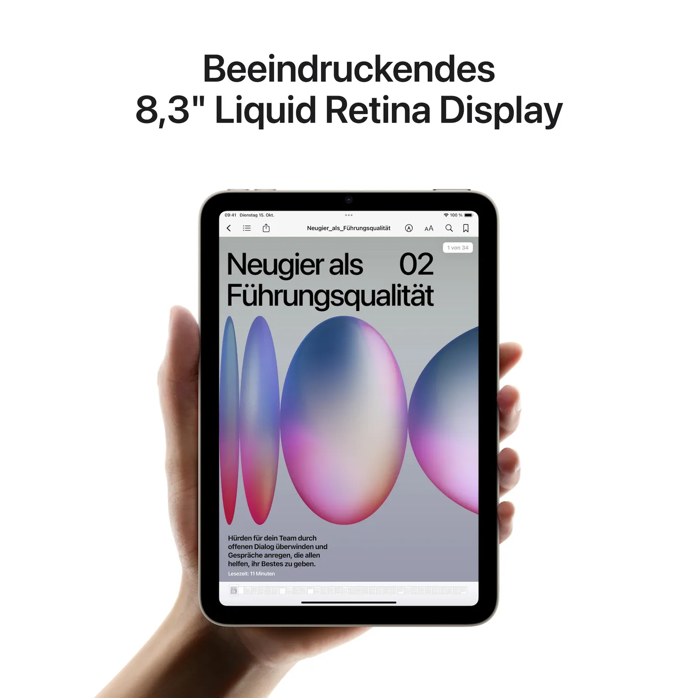 Apple iPad mini 2024 WiFi + Cellular 128 GB Space Grau MXPN3NF/A