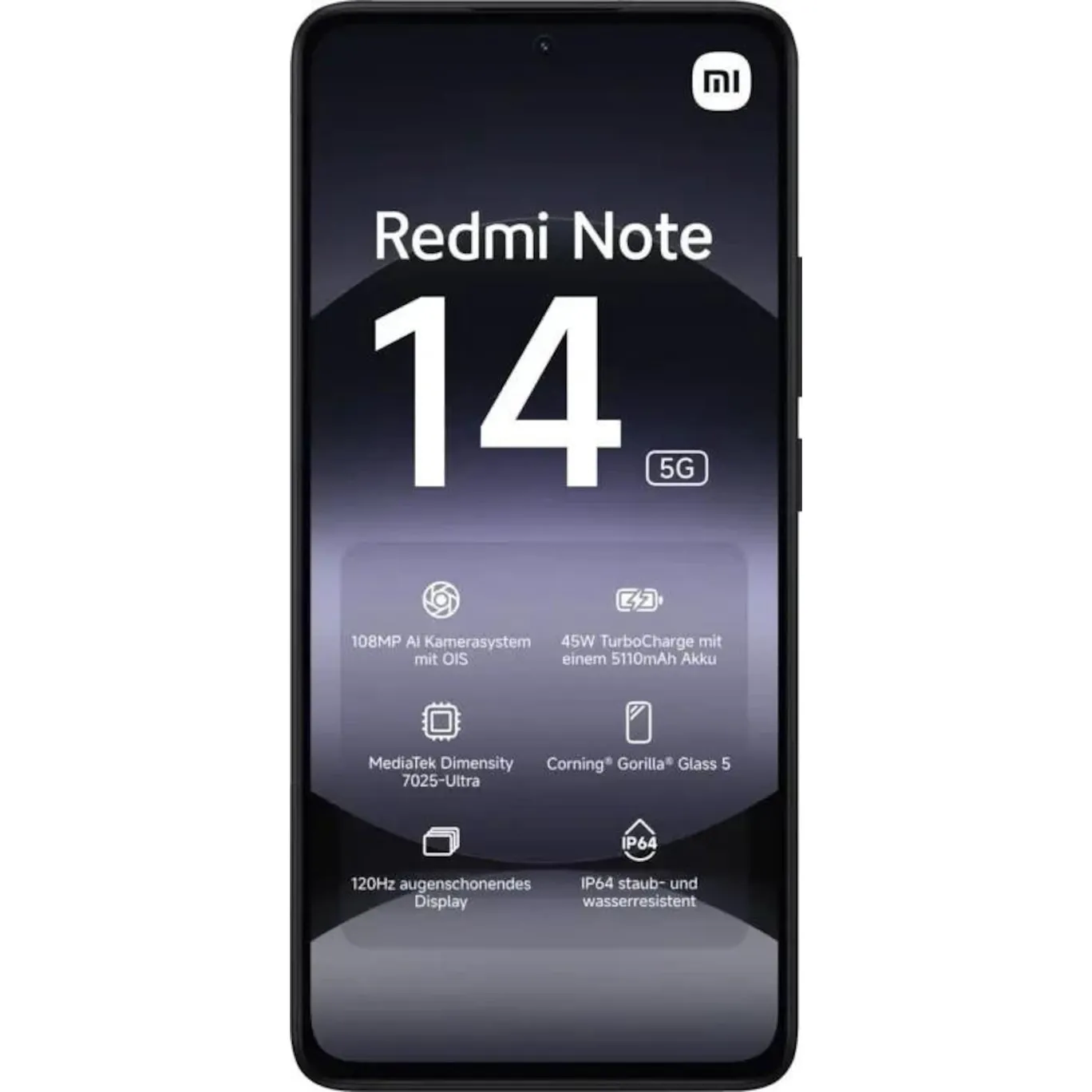 Xiaomi Redmi Note 14 5G 8/256GB Dual-SIM Smartphone midnight black