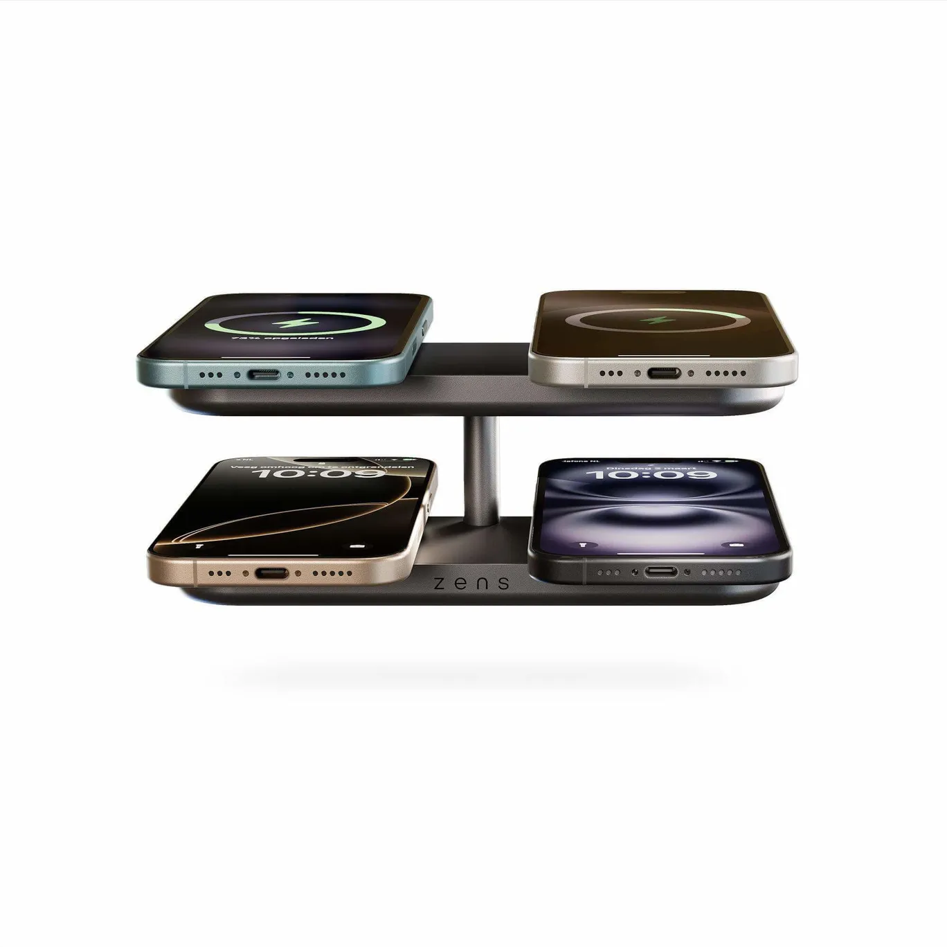Zens Aluminium Series Quattro Wireless Charger Pro 4 mit Netzteil 