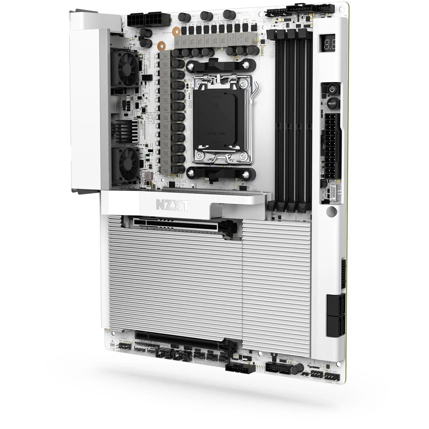NZXT N9 X870E ATX Mainboard Sockel AM5 WIFI7/USB4 weiß