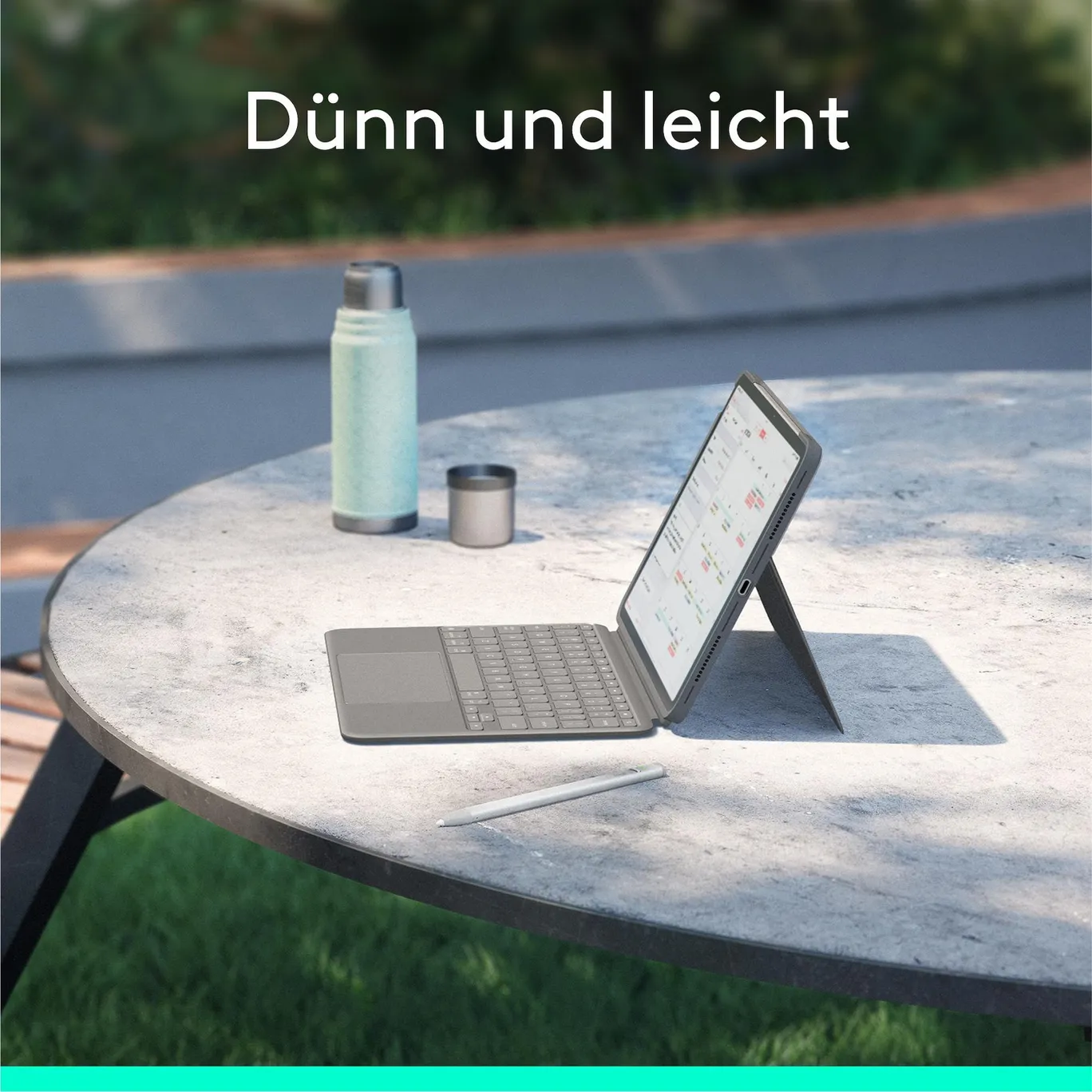 Logitech Combo Touch Tastatur-Case Grau für iPad Air 11 Zoll (M2