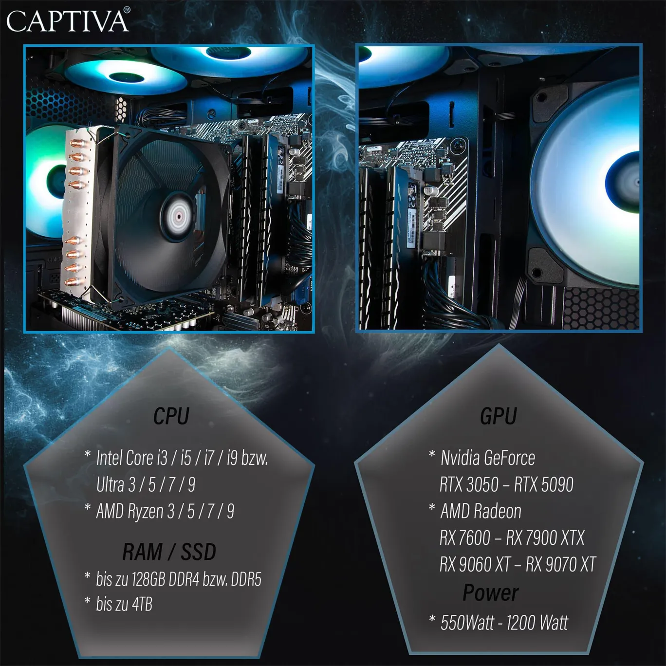 CAPTIVA PC Power Starter R94-551 | AMD Ryzen 5 5600G | 16GB