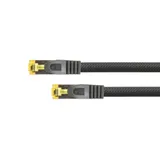 Python Patchkabel mit Cat.7 Rohkabel S/FTP PiMF halogenfrei 0,5m schwarz