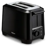 Tefal TT1408 Toaster Uno 2S 800W Schwarz mit Brötchenaufsatz
