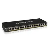 NETGEAR 16-Port Gigabit Ethernet Plus Switch mit PoE (GS316PP): unmanaged Switch mit 15 PoE+-Anschlüssen bei 180 W, 1 1G-SFP-Anschluss, Desktop- oder Wandbefestigung