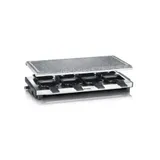 Severin RG 2374 Raclette-Grill mit Naturstein 1.400W Edelstahl gebürstet/schwar