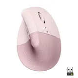 Logitech Lift Vertical Rosa - Ergonomische Kabellose Maus 
