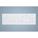Cherry AK-C8100F-FU1-W/GE Kabellose Tastatur Weiß (Wischdesinfektion)
