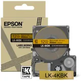 Epson C53S654001 Schriftband LK-4KBK Satinband 12mmx5m schwarz/gold