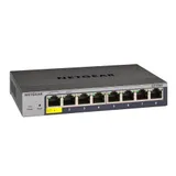 NETGEAR 8-Port Gigabit Ethernet Smart Switch (GS108T): Managed, mit 1 PD-Port, optionales Insight Cloud , Desktop oder Wandmontage geräuscharmer Betrieb und Service über die gesamte Lebensdauer