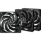 ARCTIC Gehäuselüfter P12 Slim PWM PST 120 mm schwarz  4-pin 3er Set