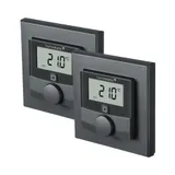 Homematic IP Wandthermostat mit Luftfeuchtigkeitssensor anthrazit • 2er Pack