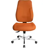 Topstar Operator-Drehstuhl mit Polster-Rückenlehne, Bezug orange
