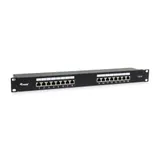 EQUIP 326417 Cat.6 Geschirmtes Patch Panel, Schwarz