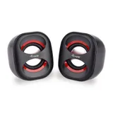EQUIP 245331 Mini USB-Lautsprecher, Black/Red Schwarz und Rot