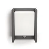 Philips Outdoor Ultra-Efficient Arbour Wandleuchte 3.8W, Bewegungssensor anthraz