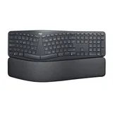 Logitech Ergo K860 Tastatur Schwarz, kabellos, Bluetooth, ergonomisch, Unterstützt Logi Options+