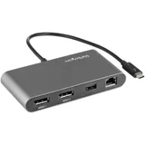 StarTech.com Dual-Monitor Thunderbolt Mini-Dock, 4K 60Hz DisplayPort, Gigabit-Ethernet, 1x USB 5Gbps
