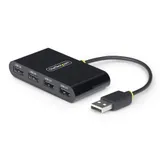 StarTech.com 4-Port USB 2.0 Hub, 4x USB-A, 480Mbps, Überstromschutz (OCP)