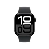 Apple Watch Series 10 LTE 42mm Diamantschwarz Aluminiumgehäuse mit schwarzem Sportarmband - S/M