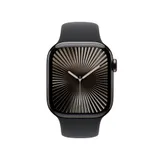 Apple Watch Series 10 LTE 42mm Slate Titangehäuse mit schwarzem Sportarmband - S/M
