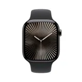 Apple Watch Series 10 LTE 46mm Slate Titangehäuse mit schwarzem Sportarmband - M/L