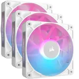 Corsair iCUE LINK RX120 RGB Starter Kit, weiß, LED-Steuerung, 120mm, 3er-Pack